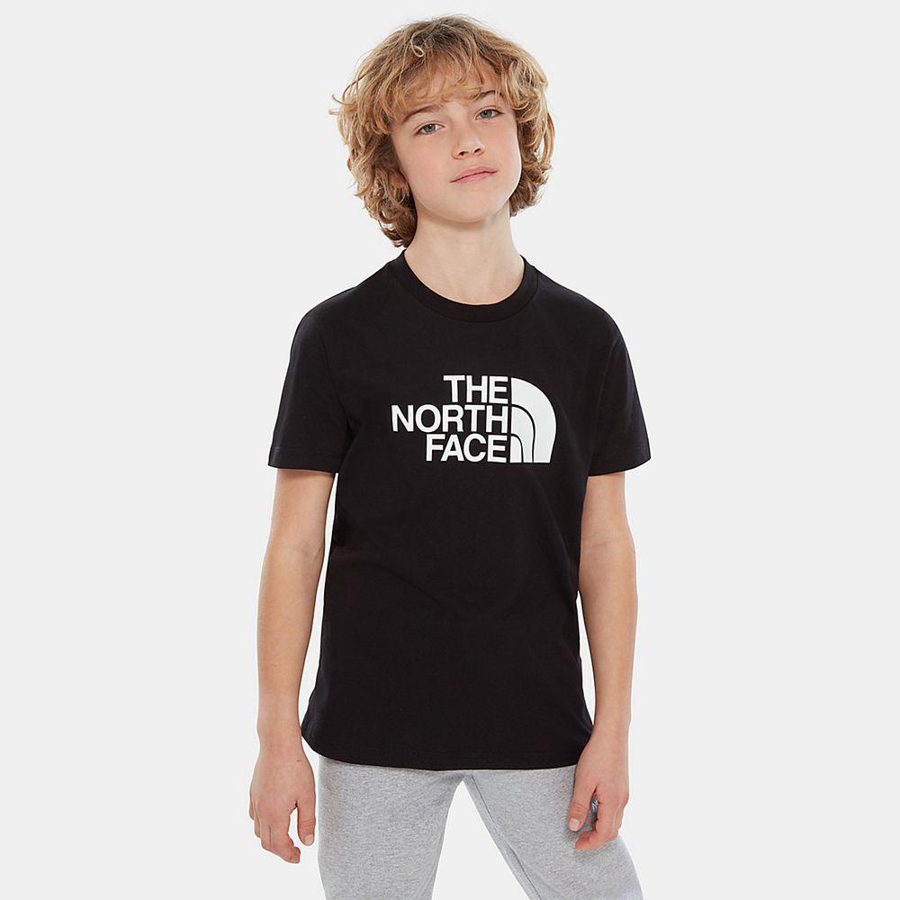 The North Face Easy Κοντό μανίκι Παιδικα T Shirt - Μαυρα / Ασπρα (EVTB73902)